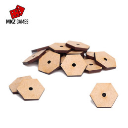 Hexagonal MDF bases with hole - Height