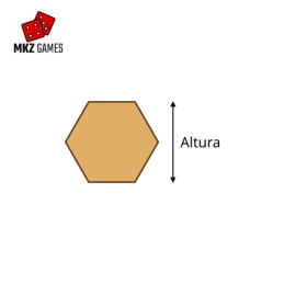 Peanas hexagonales de MDF por altura - dimensiones