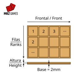 MDF movement trays with regular square holes - scheme MDF movement trays with regular square holes - scheme