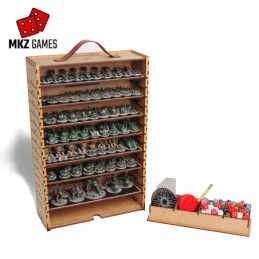 Carrying and display case L 8cm deep with organiser tray outside Carrying and display case L 8cm deep with organiser tray outside