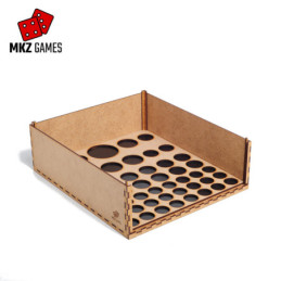 Caja apilable con inserto personalizado y lámina magnética o metálica