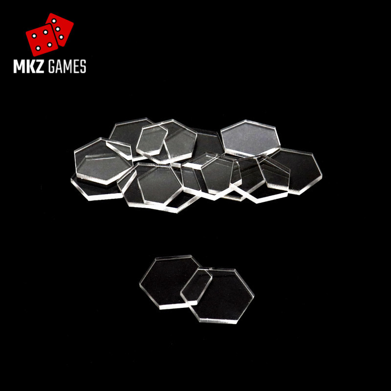 Hexagonal acrylic bases by side Hexagonal acrylic bases by side