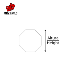 Octagonal acrylic bases by height - scheme Octagonal acrylic bases by height - scheme