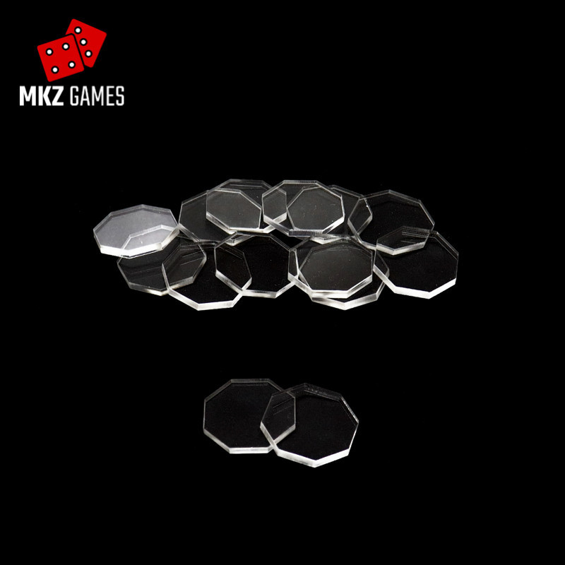 Octagonal acrylic bases by diameter Octagonal acrylic bases by diameter