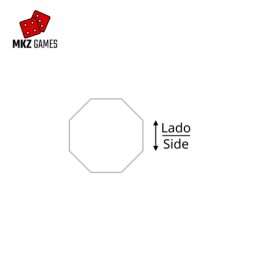 Octagonal acrylic bases by side - scheme Octagonal acrylic bases by side - scheme