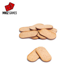 Peanas tipo píldora de MDF
