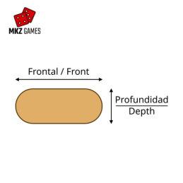 Peanas tipo píldora de MDF - esquema