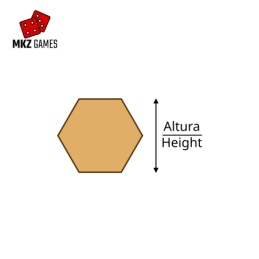 Peanas hexagonales de MDF por altura - esquema Peanas hexagonales de MDF por altura - esquema