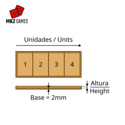 MDF flat movement trays for Warmaster infantry units - scheme MDF flat movement trays for Warmaster infantry units - scheme