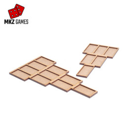 MDF adapter trays with holes for cavalry in wedge for Warhammer: Old World