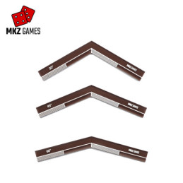 Set de 3 plantillas angulares en acrílico humo y pintura blanca