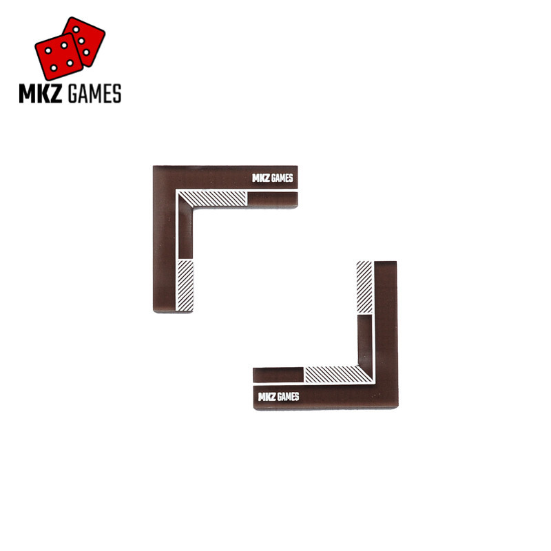 Set de 2 marcadores de posición en acrílico humo y pintura blanca