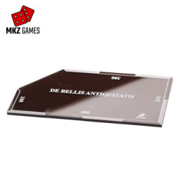 Plantilla de medida para DBA en acrílico humo y pintura blanca - detalle