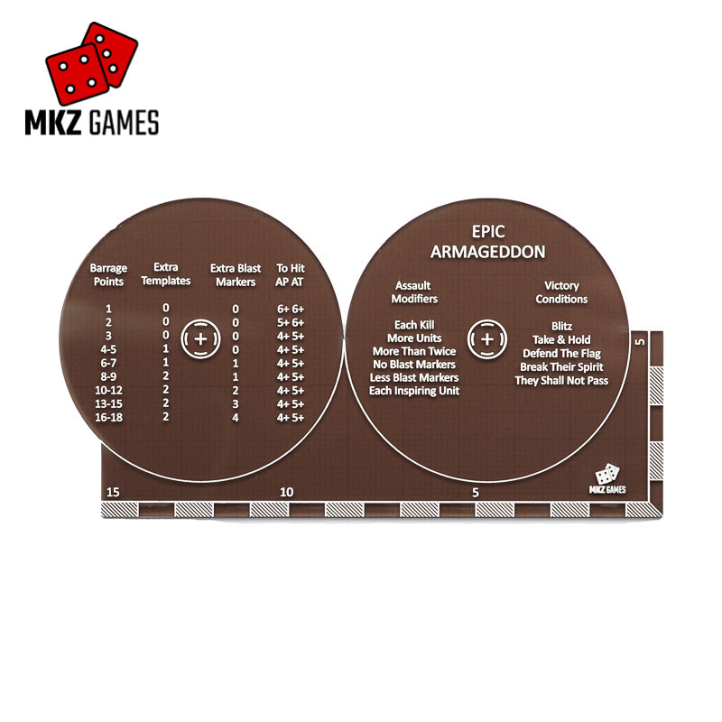 Plantilla para Epic Armageddon en acrílico humo y pintura blanca en inglés