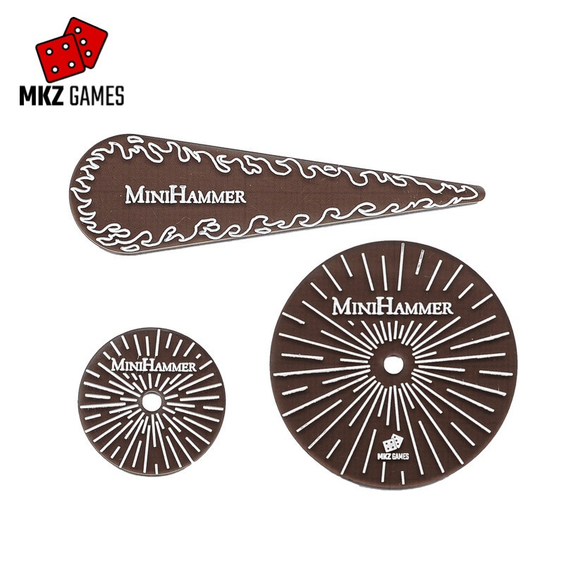 Set de plantillas para Minihammer en acrílico humo y pintura blanca