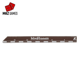 Reglas de 18 pulgadas para Miniahmmer en acrílico humo y pintura blanca