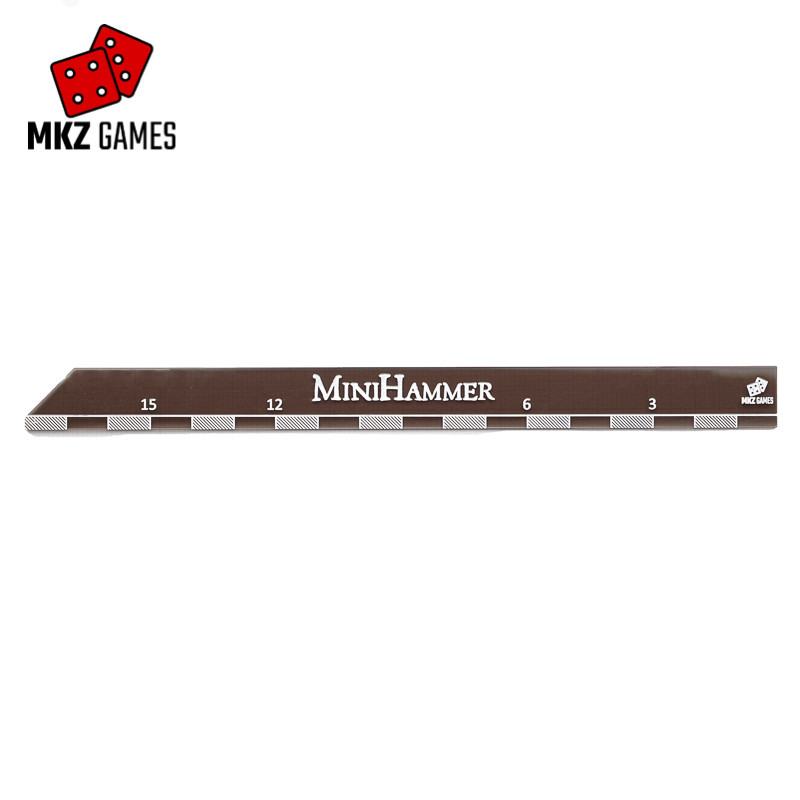 Reglas de 18 pulgadas para Miniahmmer en acrílico humo y pintura blanca