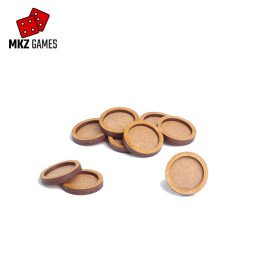 Adaptadores redondos de MDF para peanas redondas