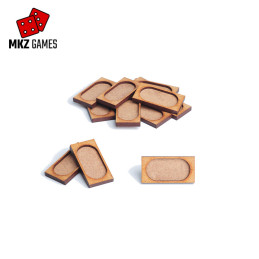 Adaptadores rectangulares de MDF para peanas tipo píldora