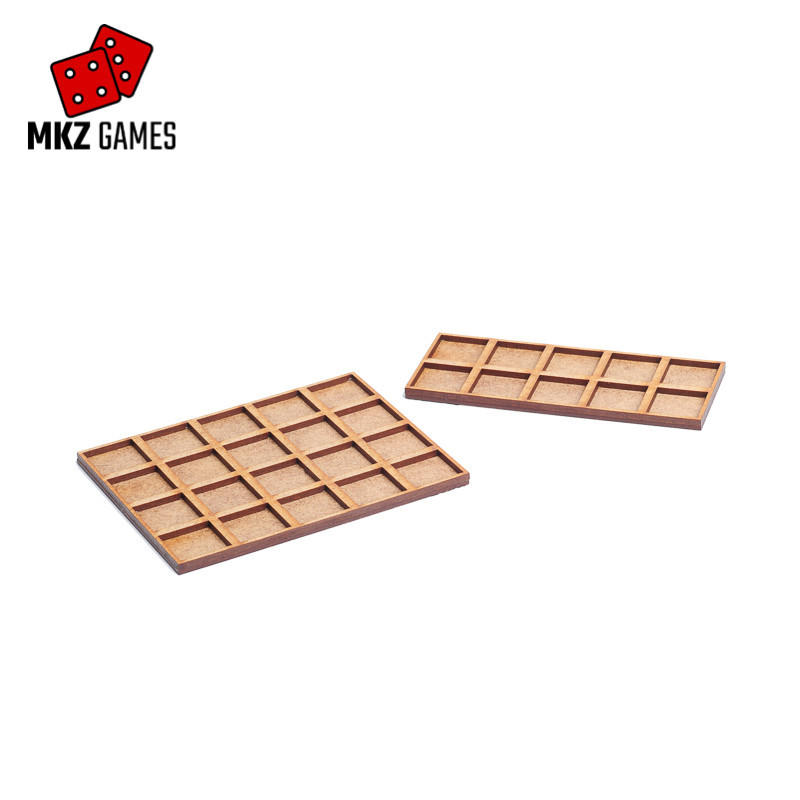 Bandejas adaptadoras de MDF con huecos cuadrados de 20mm para Warhammer: The Old World