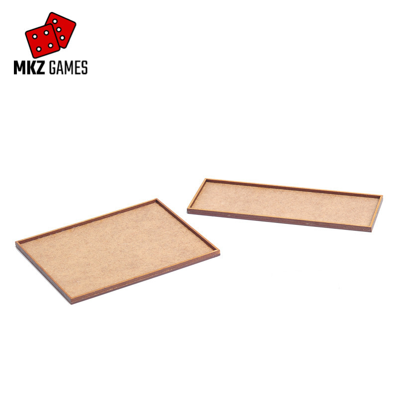 Bandejas de movimiento de MDF para peanas rectangulares de 25x50mm para Warhammer: The Old World