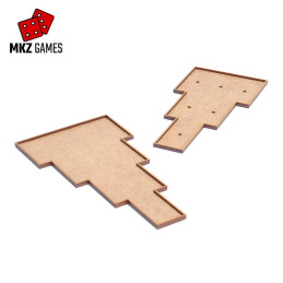 Bandejas de movimiento de MDF para peanas rectangulares de 30x60mm en cuña para Warhammer: The Old World - portada