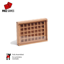 Expositor pequeño para dados de 16mm en posición vertical vacío