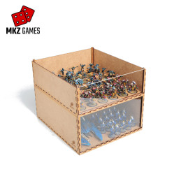 Cajas apilables para almacenar y exponer miniaturas