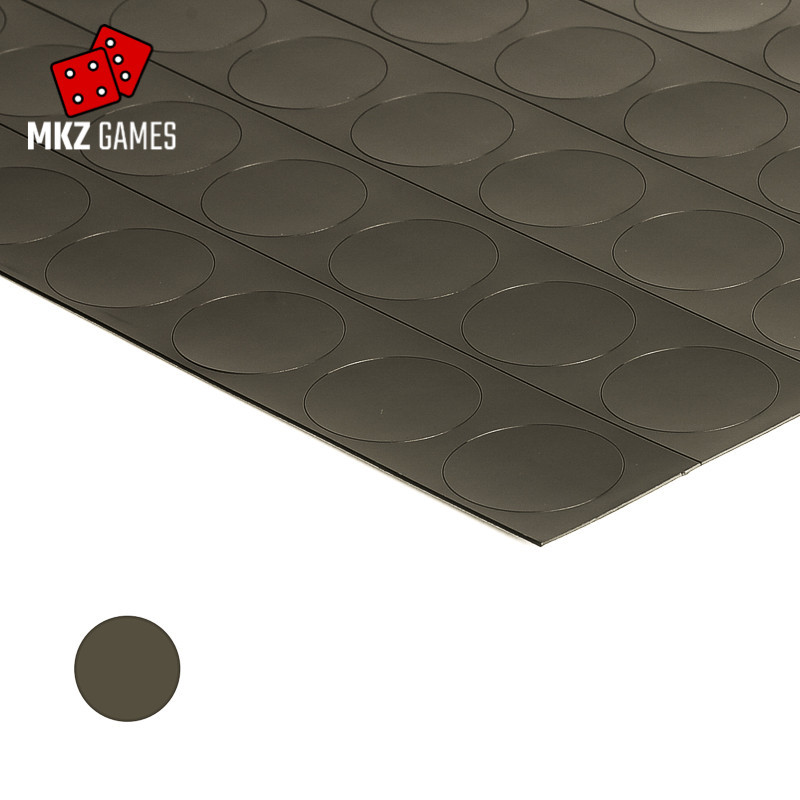 Lamina metálica adhesiva de 0.75mm precortada en redondos