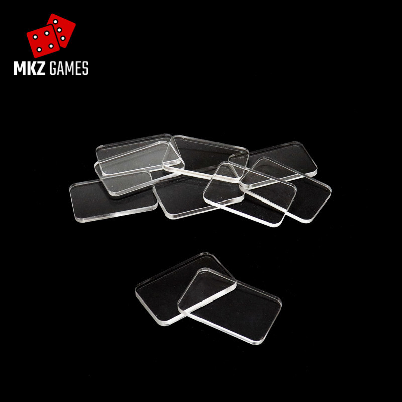 Peanas rectangulares redondeadas de acrílico