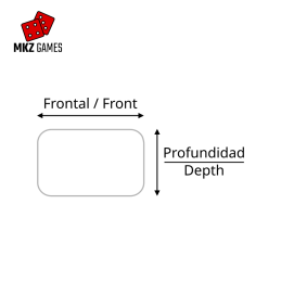 Peanas rectangulares redondeadas de acrílico - esquema