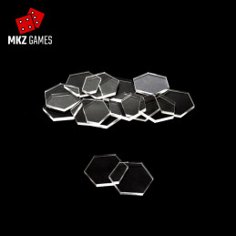 Peanas hexagonales de acrílico por lado