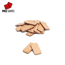 Peanas rectangulares redondeadas de MDF