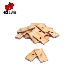 Peanas rectangulares de MDF con hueco para imanes de neodimio