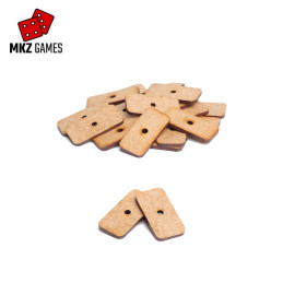 Peanas rectangulares redondeadas de MDF con hueco para imanes de neodimio