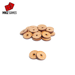 Peanas redondas de MDF con hueco para imanes de neodimio