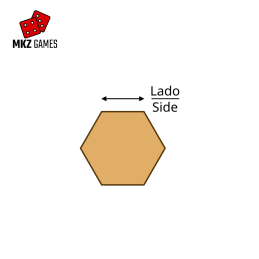Peanas hexagonales de MDF por lado - esquema