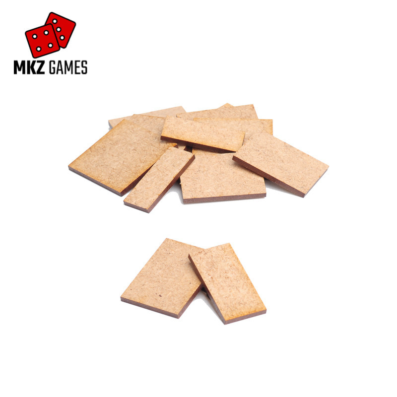 Peanas rectangulares de MDF para juegos con baseado DBA