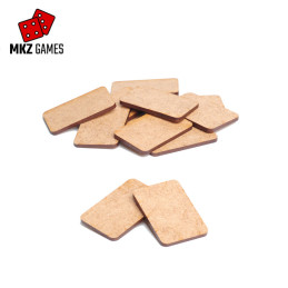 Peanas rectangulares redondeadas de MDF para Flames of War