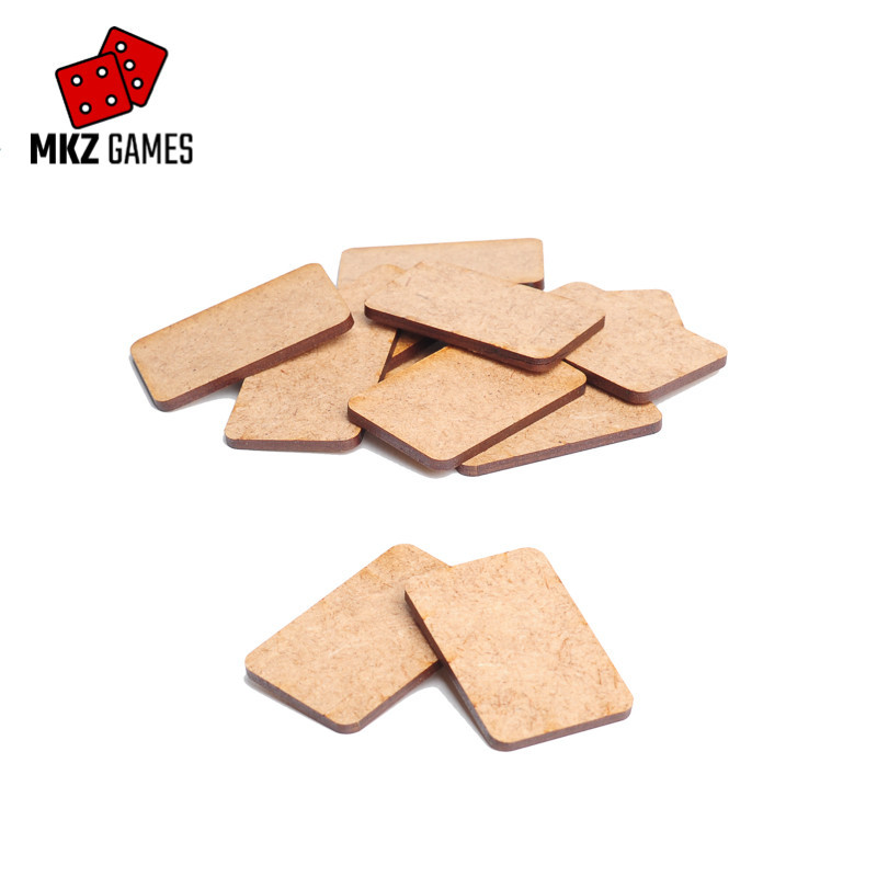 Peanas rectangulares redondeadas de MDF para Flames of War