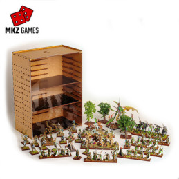 Inserto adicional para mochila de transporte de miniaturas M con las miniaturas desplegadas
