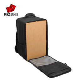 Mochila de transporte de miniaturas XL llena de miniaturas con puerta de madera