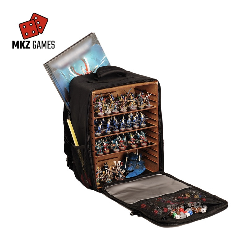 Mochila de transporte de miniaturas M llena de miniaturas