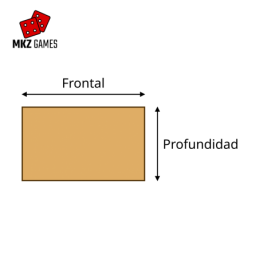 Peanas rectangulares de MDF - dimensiones