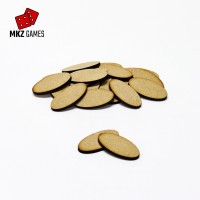 Oval MDF Wooden Bases - MKZ Games