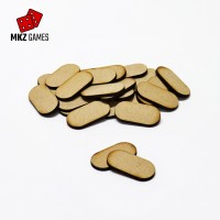 Pill-form MDF Wooden Bases - MKZ Games
